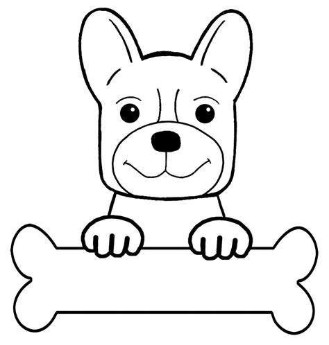 Perro con un hueso HD | DibujosWiki.com