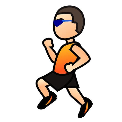 Person running emoji clipart. Free download transparent .PNG | Creazilla