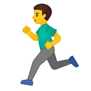 Person running emoji clipart. Free download transparent .PNG | Creazilla