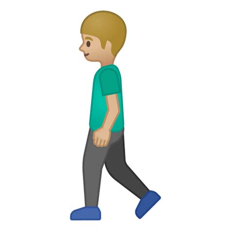 Person Walking Emoji with Medium Light Skin Tone Meaning