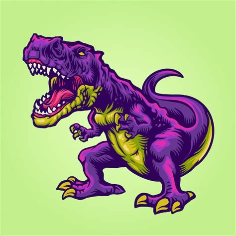 Personaje de dibujos animados de t rex | Vector Premium