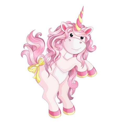Personaje de dibujos animados de unicornio rosa ...