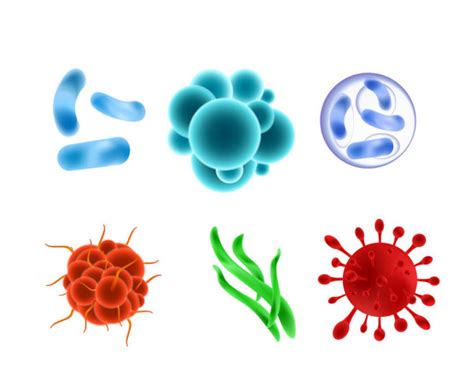 Personaje de emoticon virus vector dibujos animados bacterias de una ...