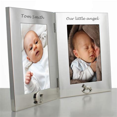 Personalised Baby Double Photo Frame 6x4