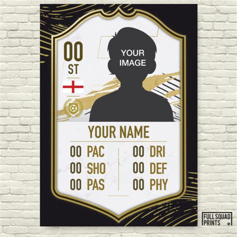 Personalised FIFA 21 Card Poster | Custom FIFA 21 Ultimate ...