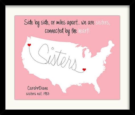 Personalized Long Distance Maps Custom Art Print by ...