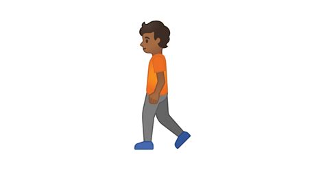 Personne Qui Marche : Peau Mate Emoji