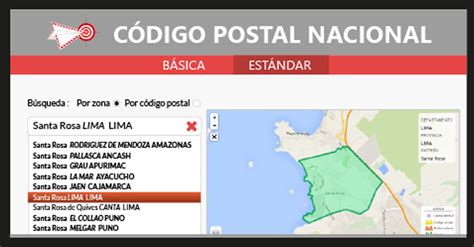 PERÚ: Código Postal Nacional   www.codigopostal.gob.pe ...