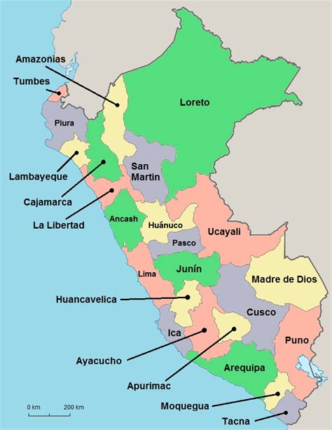 Peru Map   Regions   The Only Peru Guide