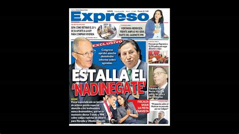 PERÚ: Titulares de periódicos de hoy jueves 16 de junio   Nadine ...