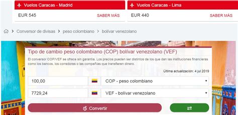 Pesos colombianos en Venezuela • Tipo de cambio, precio y ...
