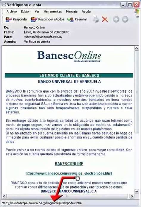 Phishing: Banesco Online  Banesco Banco Universal