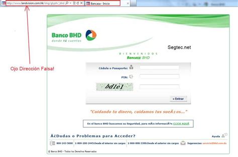 Phishing del Banco BHD Para Robo de Datos en el Correo – Segtec.net