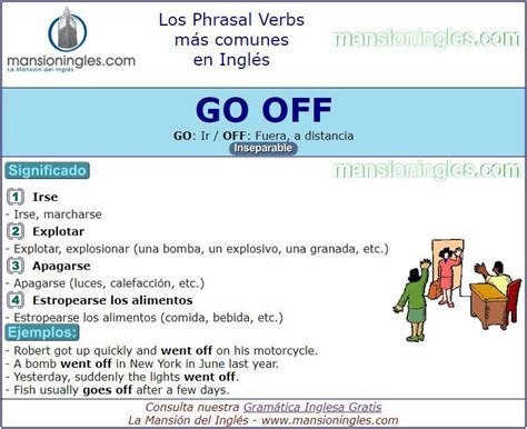 Phrasal Verbs significado de Go Off | Phrasal verbs en ingles ...