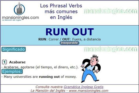 Phrasal Verbs significado de Run Out | Gramática Inglesa ...