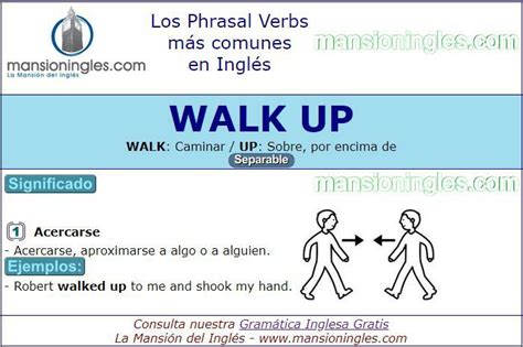 Phrasal Verbs significado Walk Up | Vocabulario ingles español, Phrasal ...