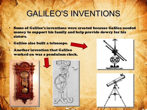 PHYSICAL SCIENCE: Galileo s Inventions
