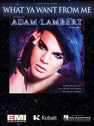Piano Sheet Music. Piano Notes.: Adam Lambert   Whataya ...