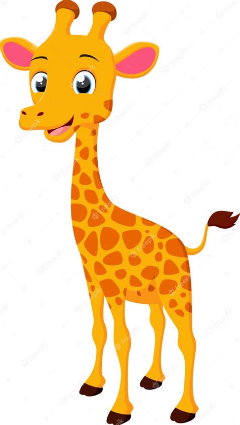 Pie de dibujos animados linda jirafa | Descargar Vectores ...