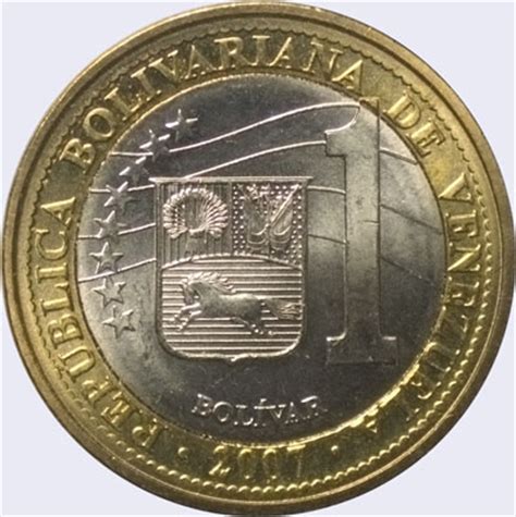 Piece mv1bsf aa01v2 : Coin of 1 Bolívar Fuerte : Date 2007 ...