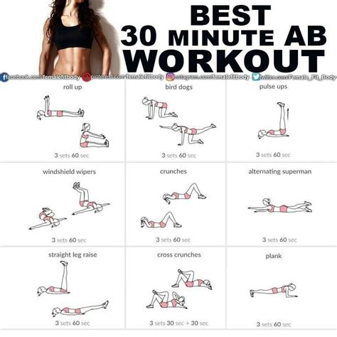 Pin by LeannaofRochester on | Health & Beauty | 30 minute ab workout ...