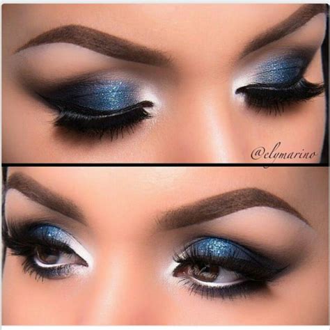 Pin de Gabriela Stephany en Eye Makeup | Maquillaje sombras azules ...