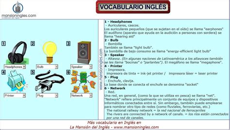 Pin en Vocabulario Inglés   Español