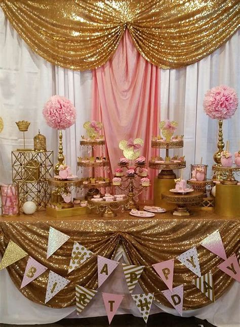 Pink and Gold Minnie Mouse Celebration Birthday Party ...
