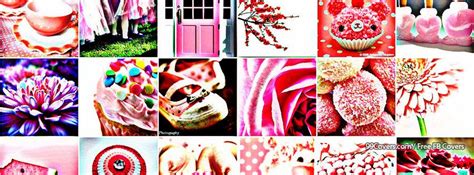Pink Color Collage Facebook Covers