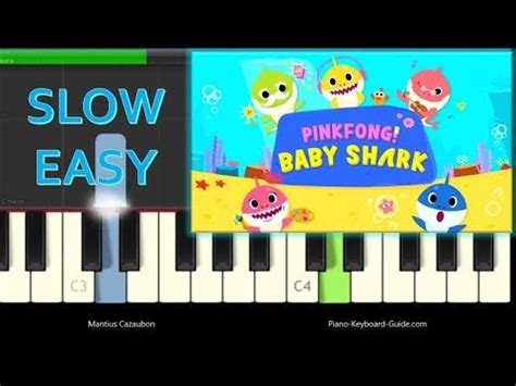 Pinkfong   Baby Shark Song   Slow Easy Piano Tutorial ...