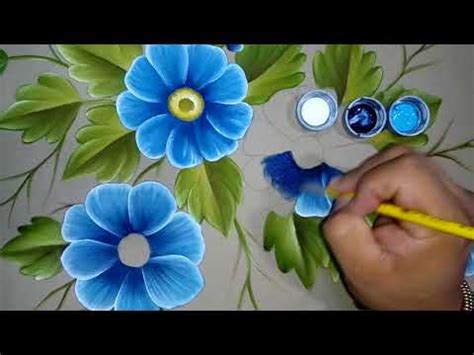 Pintando flor azul   YouTube