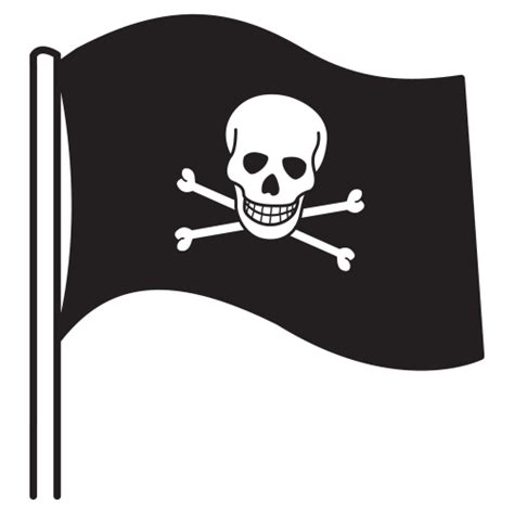 Pinto Dibujos: Bandera pirata para colorear