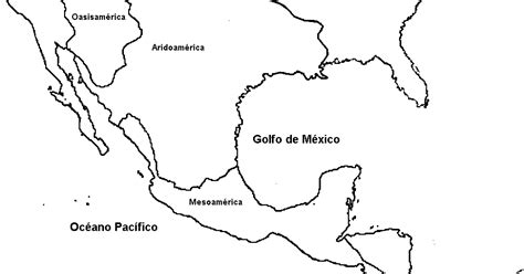 Pinto Dibujos: Mapa de Mesoamérica, Aridoamérica y Oasisamérica para ...