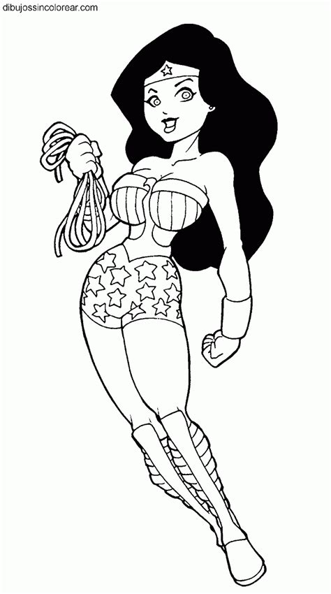 Pinto Dibujos Mujer Maravilla Wonder Woman Para Colorear   PDMREA