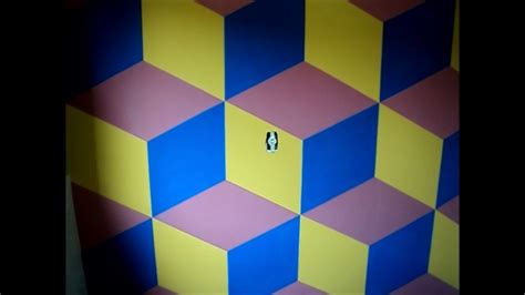 Pintura de Parede Geométrica 3D cubos.   YouTube
