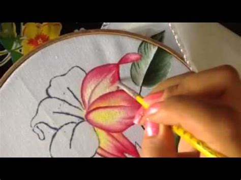 Pintura en tela flor del higo #4 con cony   YouTube