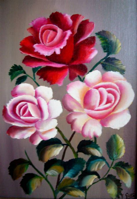 pinturas de flores al oleo   Google da Ara | Rosas