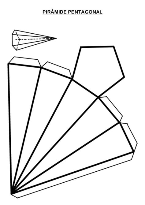 PIRÁMIDE PENTAGONAL | Cuerpos geometricos para armar ...