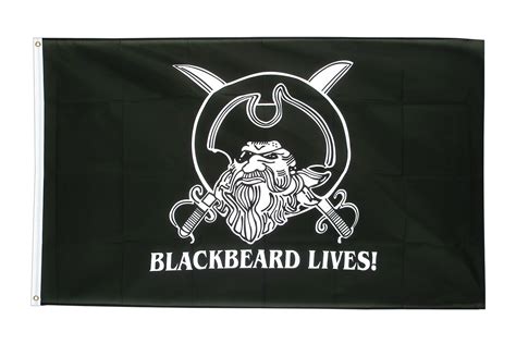 Pirate Blackbeard lives   3x5 ft Flag  90x150 cm    Royal ...