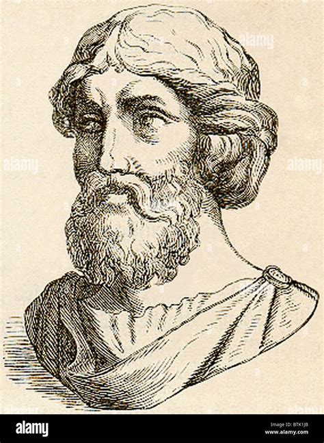 Pitágoras, impreso grabado del siglo VI A.C. el matemático y filósofo ...