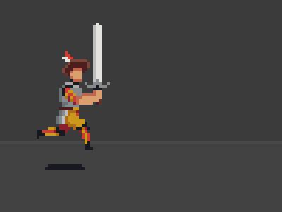 Pixel RPG Characters: Mercenary running animation by ...