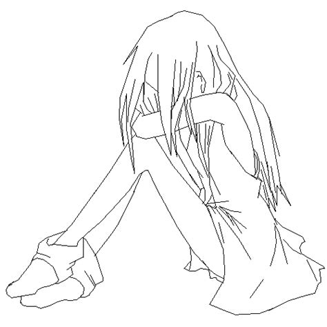 Pixilart   crying girl base. by SilentSilver