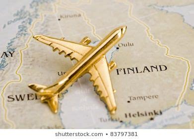 Plane Over Finland and Sweden, Map is Copyright Free Off a ...