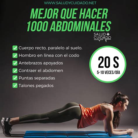 Plank: El ejercicio definitivo que te hará conseguir abdomen plano