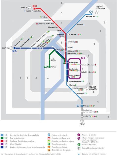 Plano de RENFE Cercanías Sevilla 2022