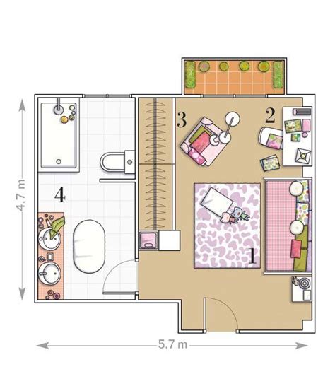 plano dormitorio con bano incorporado_ampliacion.jpg  600×700  | Planos ...