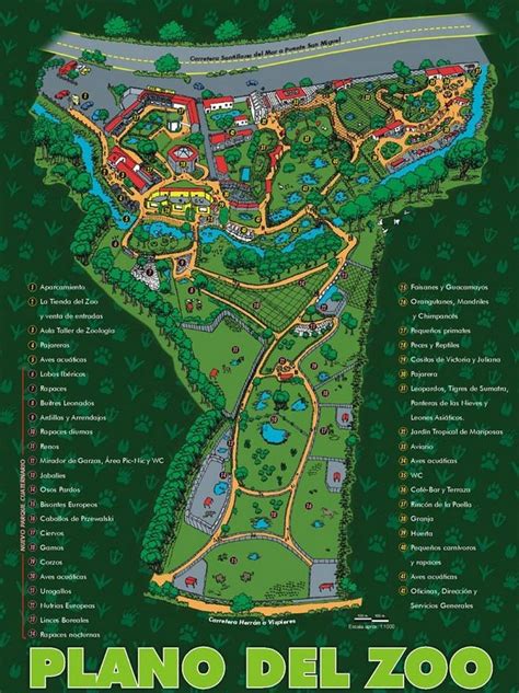 Plano/Mapa del Zoo de Santillana del Mar  con imágenes ...