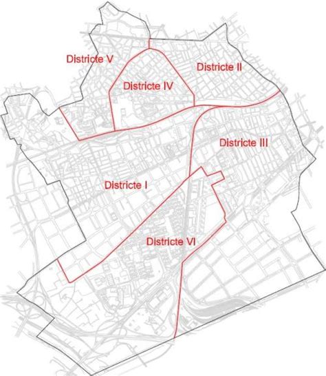 Plànol dels districtes | Ajuntament de L’Hospitalet