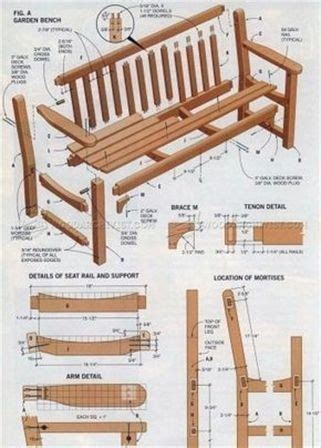 PLANOS DE BANCAS 2 | Garden bench plans, Wood furniture plans, Outdoor ...