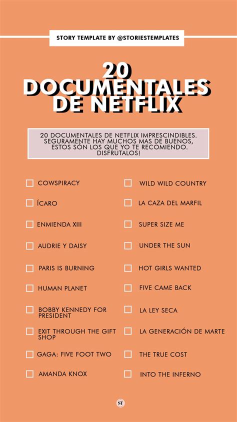 Plantilla de 20 documentales de Netflix España que te ...